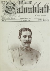 Title page of the Wiener Salonblatt with a portrait of Franz Ferdinand