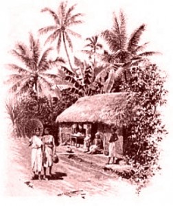 Huts in Colombo, Ceylon